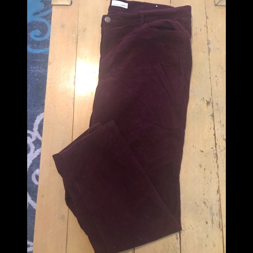 Size 18 plumb corduroy pants -LOFT